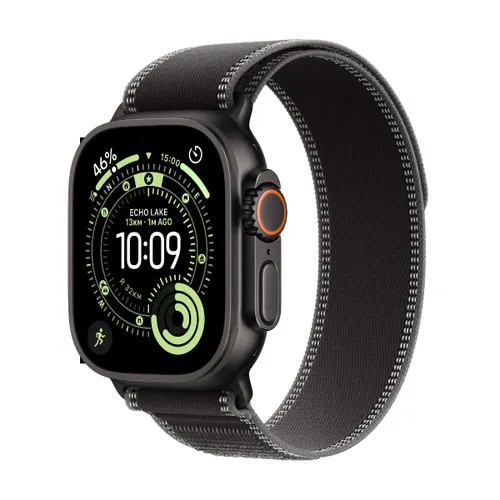 Apple Watch Ultra 3 GPS + Cellular 49mm Black Titanium Case with Black Trail Loop Band - S/M