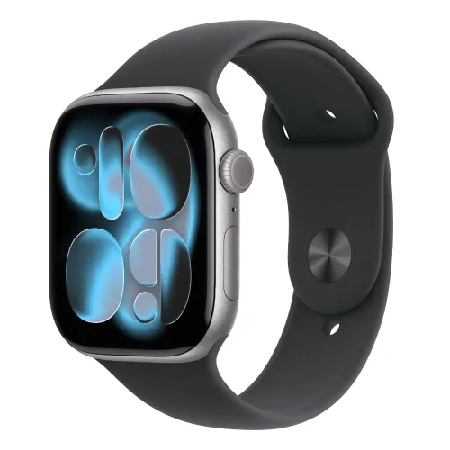 Apple Watch Series 11 GPS 46mm Space Grey Aluminium Case with Black Sport Band - M/L